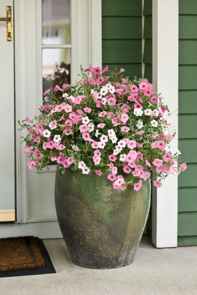 flower pots for summer porch refresh 634x951 15 Gorgeous Front Door Flower Decorations To Inspire You To Personalize Your Home