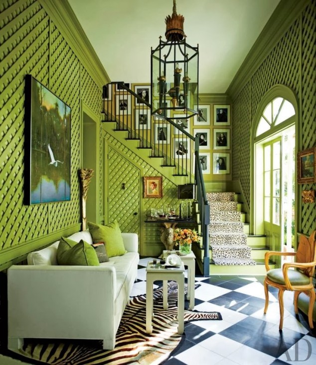 18 Awesome Foyer Designs That Will Help You Personalize Your Entrance green room 634x734 18 Awesome Foyer Designs That Will Help You Personalize Your Entrance