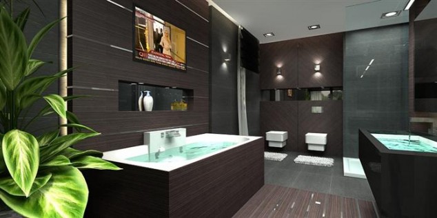 17 Extremely Modern Bathroom Designs That Exude Comfort And Simplicity pent house design 15 634x316 17 Extremely Modern Bathroom Designs That Exude Comfort And Simplicity