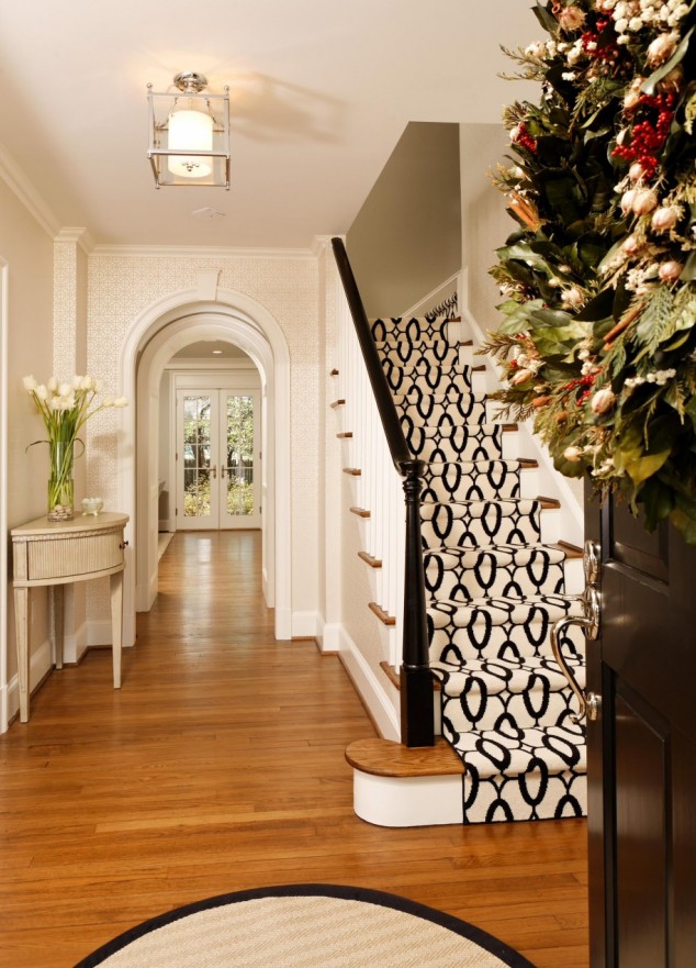 staircase carpet ideas 634x881 18 Awesome Foyer Designs That Will Help You Personalize Your Entrance