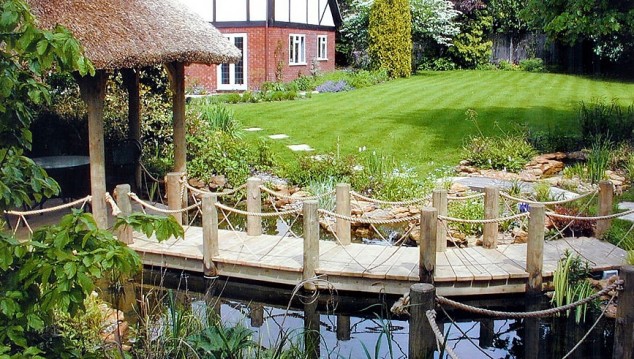 21 Brilliant Wooden Garden Bridges That Could Fill The Garden With Beauty And Charm 04 Tranquility house 867x491 634x359 21 Brilliant Wooden Garden Bridges That Could Fill The Garden With Beauty And Charm