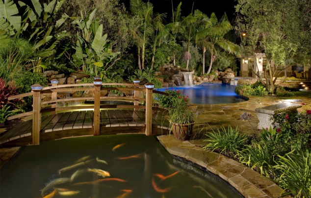 21 Brilliant Wooden Garden Bridges That Could Fill The Garden With Beauty And Charm 225342 634x403 21 Brilliant Wooden Garden Bridges That Could Fill The Garden With Beauty And Charm