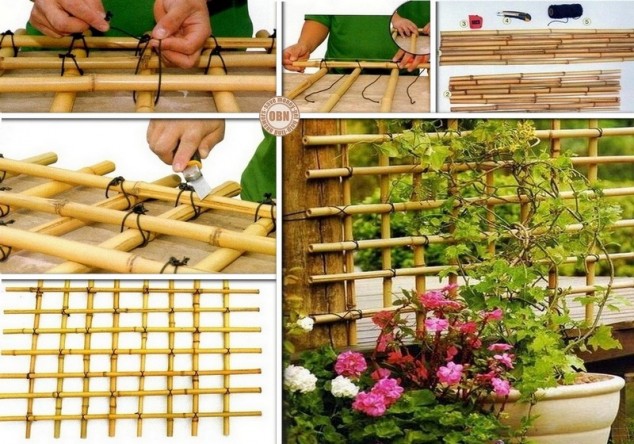 How To Make Your Very Own Diy Bamboo Trellis1 634x444 13 Exceptional DIY Trellis Ideas For You Garden