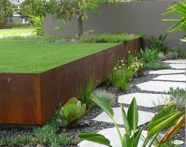 15 Examples Which Materials You’ll Need To Create A Charming Pathway In Your Garden Steel Edging 634x500 15 Examples Which Materials You’ll Need To Create A Charming Pathway In Your Garden