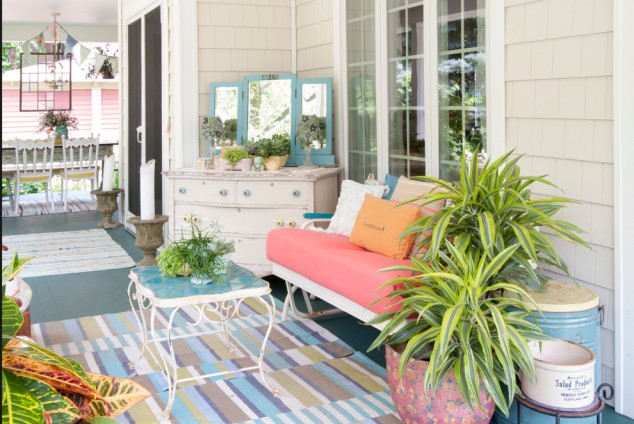 Sublime Cheap Home Decor Decorating Ideas Images in Porch Eclectic design ideas  634x424 16 Adorable Colorful Porch Designs For Creating A Welcoming Atmosphere
