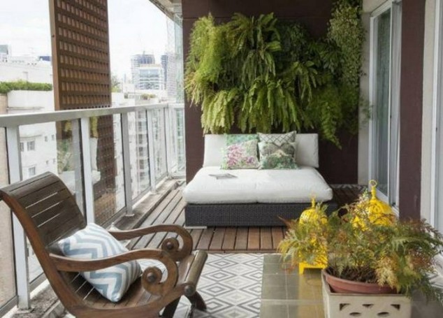 decoracion de balcones mecedora sillon 634x455 16 Modern Balcony Garden Ideas To Get Inspired From