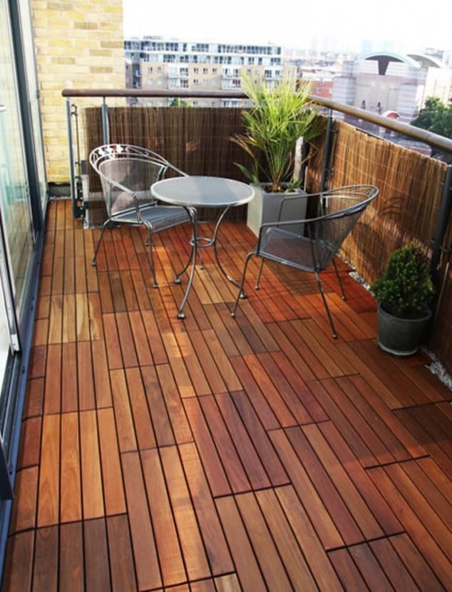 15 Chic And Interesting Ideas For Your Balcony Floor