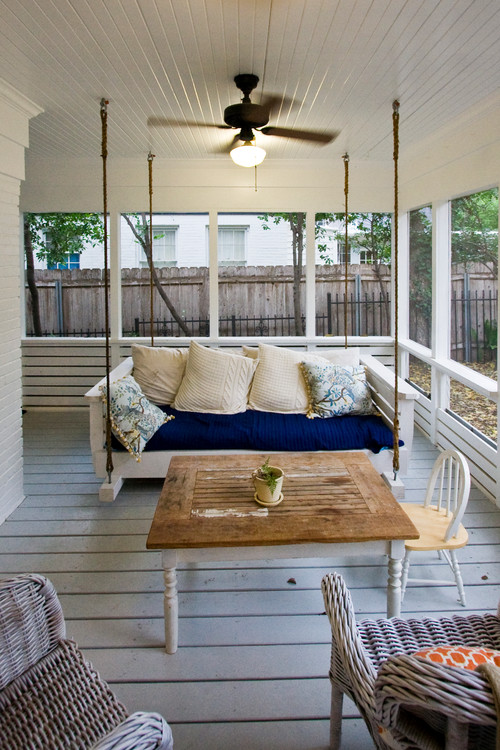 farmhouse porch 15 Relaxing Hanging Beds For Absolute Enjoyment
