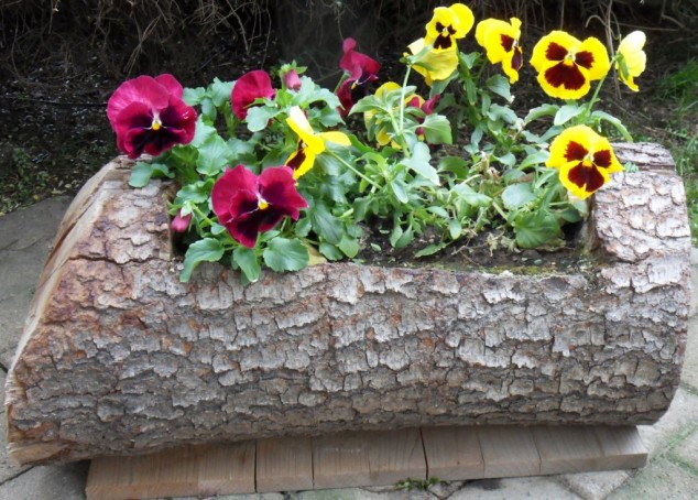 floresnotoco 1024x734 634x454 15 Fantastic DIY Home And Garden Wood Log Decorations