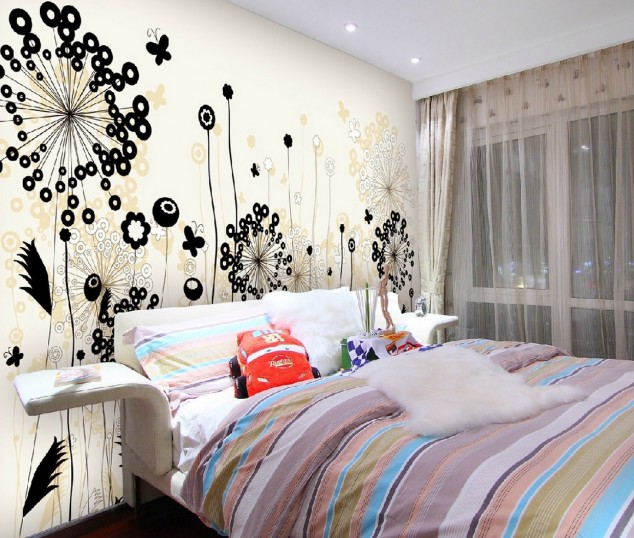 ravishing graffiti wall decor and remodel ideas 634x538 13 Vibrant Wall Designs To Beautify The Bedroom