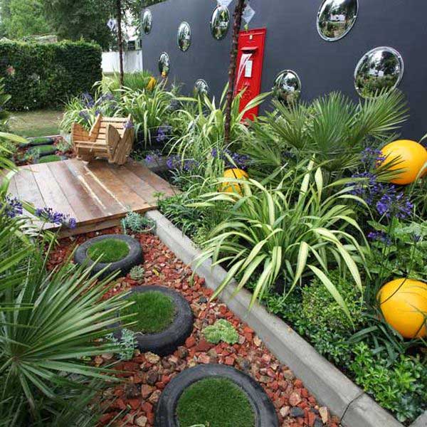 15 Examples Which Materials You’ll Need To Create A Charming Pathway In Your Garden recycle old tires 15 Examples Which Materials You’ll Need To Create A Charming Pathway In Your Garden