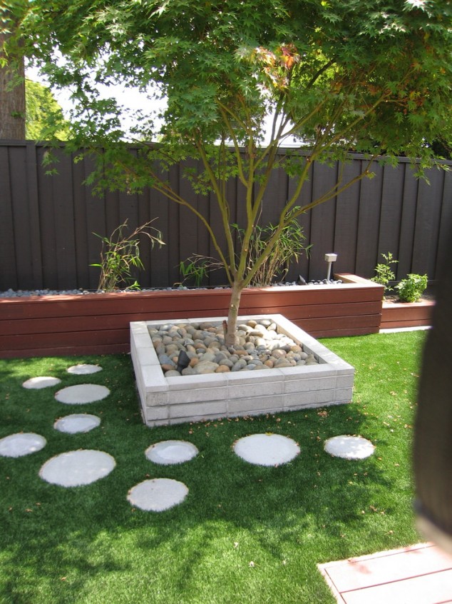 white rocks for landscaping Landscape Modern with CategoryLandscapeStyleModernLocationSan Francisco  634x846 15 Creative Round Stepping Paths That Will Make Your Garden Beautiful And Remarkable
