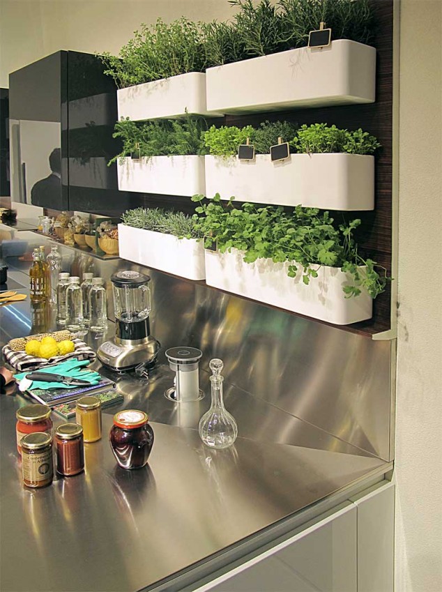 Modern Kitchen Herb Garden 634x849 15 Incredible Ideas For Indoor Herb Garden
