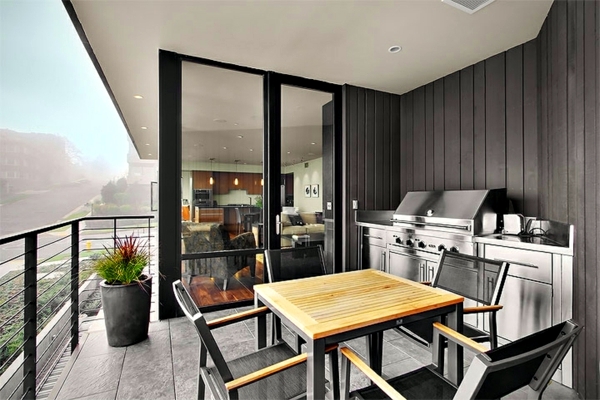 bbq on the balcony or in the garden coal gas or electric 6 163 10 Remarkable Ideas For Terrace Kitchen