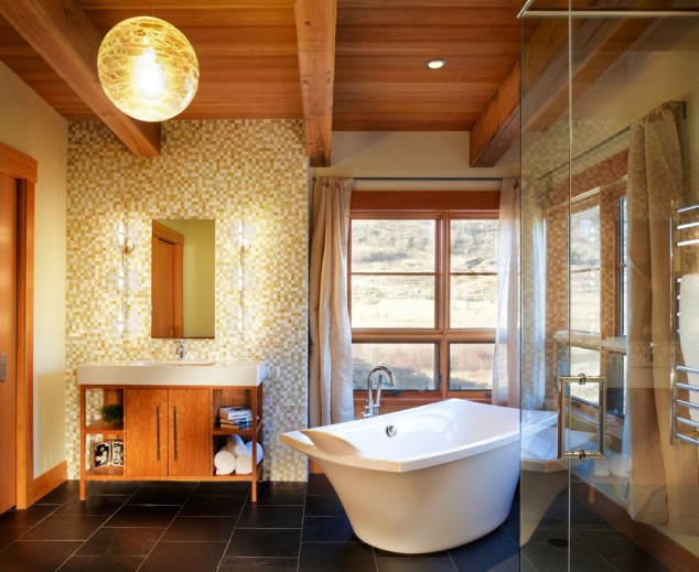 10 Amazing Rustic Bathroom Design Ideas modern awesome of rustic bathroom design on all with rustic bathroom designs ideas with nice ball pendant lamp also white bathub bathroom photo awesome bathrooms 970x794 634x519 10 Amazing Rustic Bathroom Design Ideas
