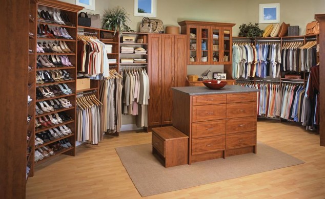 walk in closet organizers 9 1 634x389 16 Мodern Аnd Stylish His And Hers Walk In Closets