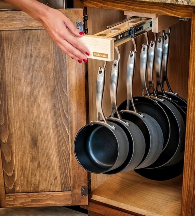 17 Creative Ideas That Can Help You to Save Some Space in Your Kitchen Glideware1 634x702 17 Creative Ideas That Can Help You to Save Some Space in Your Kitchen
