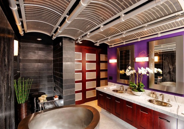 17 Asian Bathroom Designs To Give You A Relaxing Experience bath tub 634x446 17 Asian Bathroom Designs To Give You A Relaxing Experience