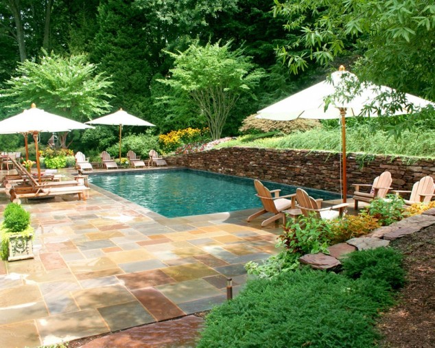 swimming pool design ideas and pool landscaping swimming pool landscape design ideas 634x507 10+ Ideas For Wonderful Mini Swimming Pools In Your Back Yard