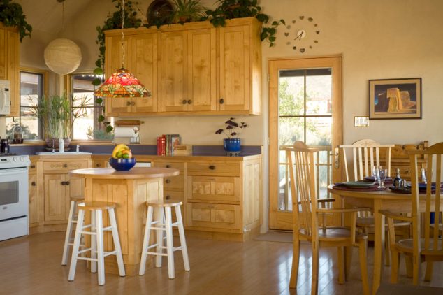 13 Bamboo Kitchen Cabinets For Unique And Stylish Kitchen 9701 dining kitchen alder cabinets bamboo floors vaulted ceilings pella french door american clay corner sink sm 634x422 13 Bamboo Kitchen Cabinets For Unique And Stylish Kitchen