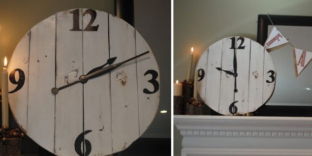 26 diy clock 634x317 12 Impressive DIY Wall Clock To Look What Time Is It