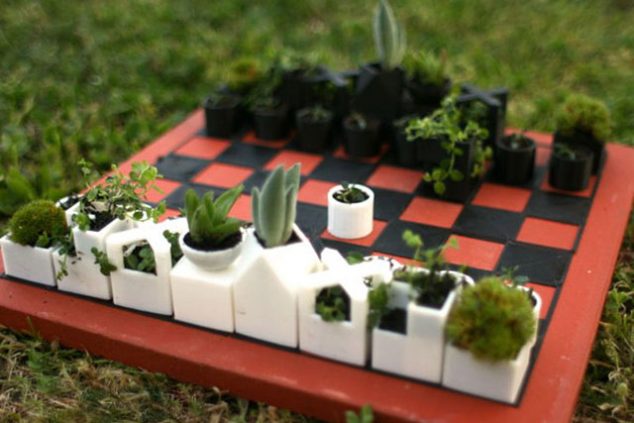 12 DIY Tiny Planters That Provide Inspiration For Sure 3D printed planter pot chess set kae woei lim elena low xyzworkshop thumb640 634x423 12 DIY Tiny Planters That Provide Inspiration For Sure
