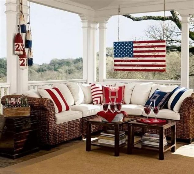 3d4672c5c865c141df7ddf5228f54137 634x570 12 Patriotic Front Porch Ideas For Independence Day That You Can Do It In No time