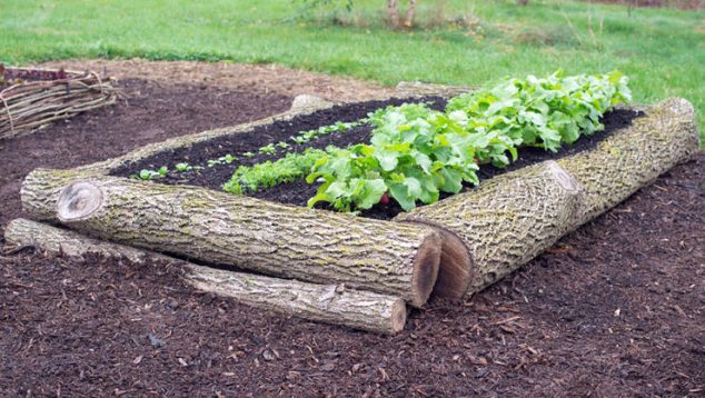 5beds logs 885 634x358 19 Ways How To Build Raised Bed Garden