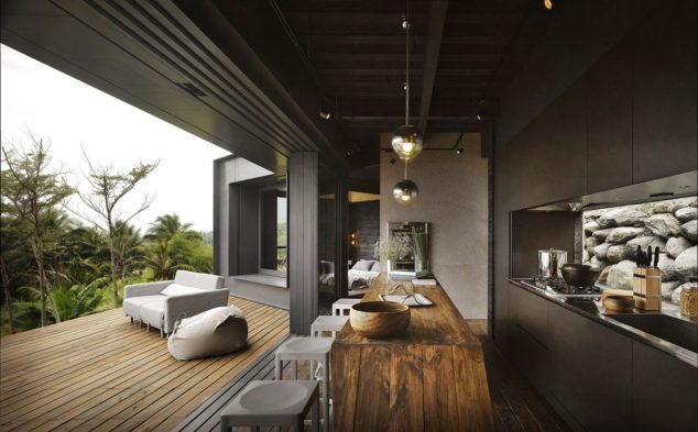 12 Brilliant Open Kitchen Connected With A Terrace For This Season Atolan house in Taiwan kitchen and terrace 634x393 12 Brilliant Open Kitchen Connected With A Terrace For This Season