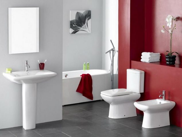 Best Paint Colors White and Red for Bathrooms 634x476 12 Red Accent Bathroom Ideas To Fall In Love With