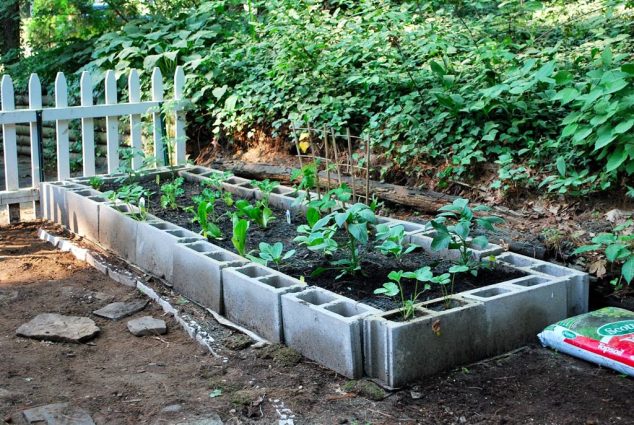 Concrete Block Garden Design 634x425 19 Ways How To Build Raised Bed Garden