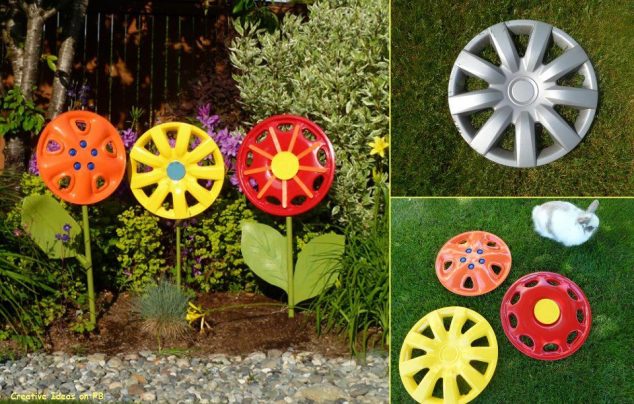 DIY Creative Garden Ornament 634x404 15 DIY Interestineg And Lively Crafts For Garden Art