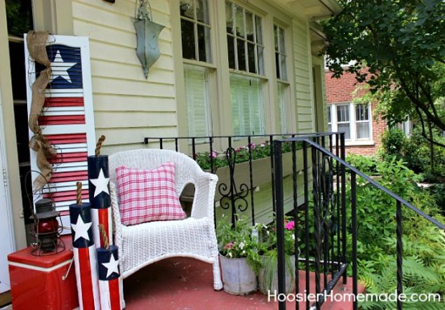 DIY Wooden Firecrackers.porch  634x442 12 Patriotic Front Porch Ideas For Independence Day That You Can Do It In No time