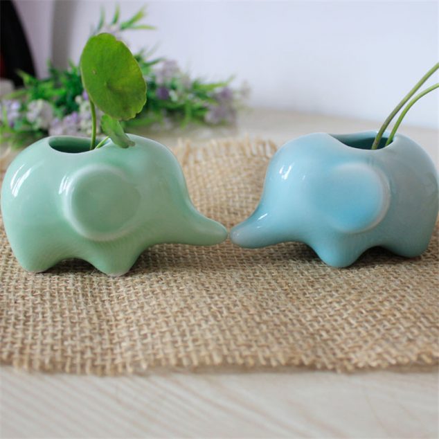 12 DIY Tiny Planters That Provide Inspiration For Sure Kawaii font b Elephant b font Ceramic Flowerpot 2 Color Planter On Sale Cute Succulent Plants 634x634 12 DIY Tiny Planters That Provide Inspiration For Sure