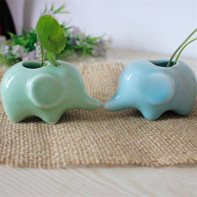 Kawaii font b Elephant b font Ceramic Flowerpot 2 Color Planter On Sale Cute Succulent Plants 634x634 12 DIY Tiny Planters That Provide Inspiration For Sure