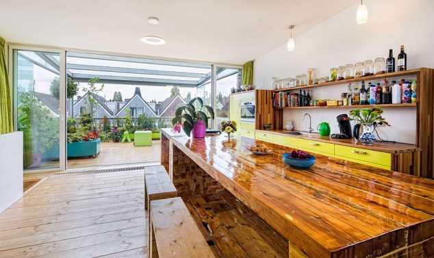 12 Brilliant Open Kitchen Connected With A Terrace For This Season Large kitchen connected with the outdoor terrace 634x377 12 Brilliant Open Kitchen Connected With A Terrace For This Season