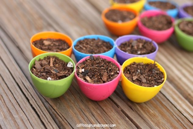 Mini Planting Pots Made From Plastic Eggs 634x423 12 DIY Tiny Planters That Provide Inspiration For Sure