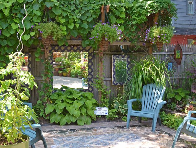14 Simple But Attractive Garden Doors And Garden Mirrors Mirror 03 634x479 14 Simple But Attractive Garden Doors And Garden Mirrors