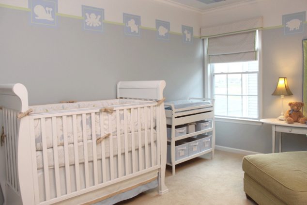Pretty mini crib bedding sets in Nursery Contemporary with Bedroom Set Up Ideas next to Boys Room Paint Ideas alongside Gender Neutral Nursery Ideas andBaby Room  634x423 12 Nice Baby Nursery Room Ideas Just For Your Babies