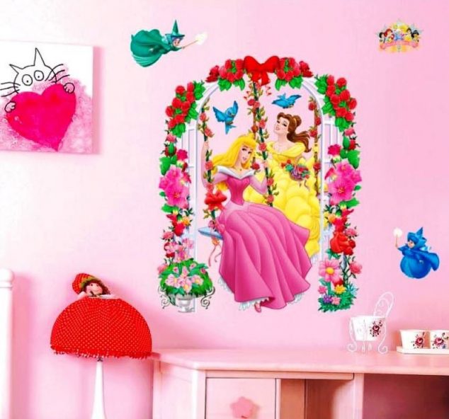Princess Home Decor art wall stickers for kids rooms child diy 634x592 15 Kids Wall Stickers For Your Little Treasures
