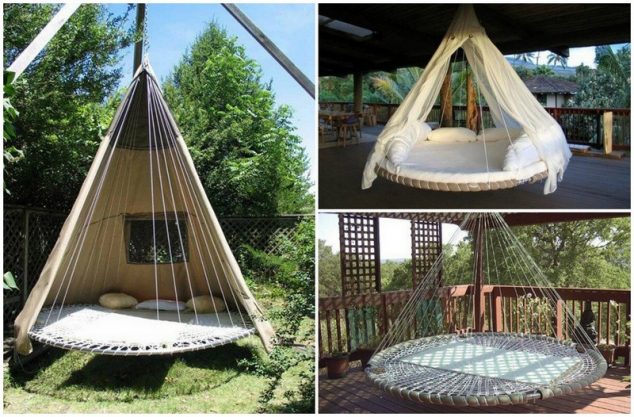 12 Desirable Outdoor Summer Ideas For Giving A New Life To The Old Stuff TrampolineSwingOBN1 634x417 12 Desirable Outdoor Summer Ideas For Giving A New Life To The Old Stuff