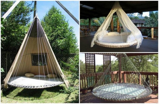 TrampolineSwingOBN1 634x417 12 Desirable Outdoor Summer Ideas For Giving A New Life To The Old Stuff