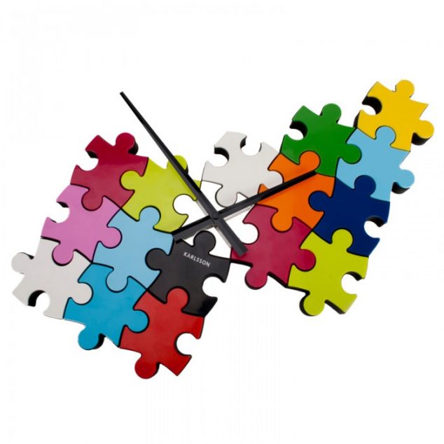 12 Impressive DIY Wall Clock To Look What Time Is It WALL CLOCK DIY PUZZLE3 1 634x634 12 Impressive DIY Wall Clock To Look What Time Is It