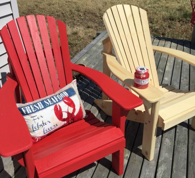 15 Outdoor Rocking Chairs For Front Porch adirondack chairs makeover 2 634x580 15 Outdoor Rocking Chairs For Front Porch
