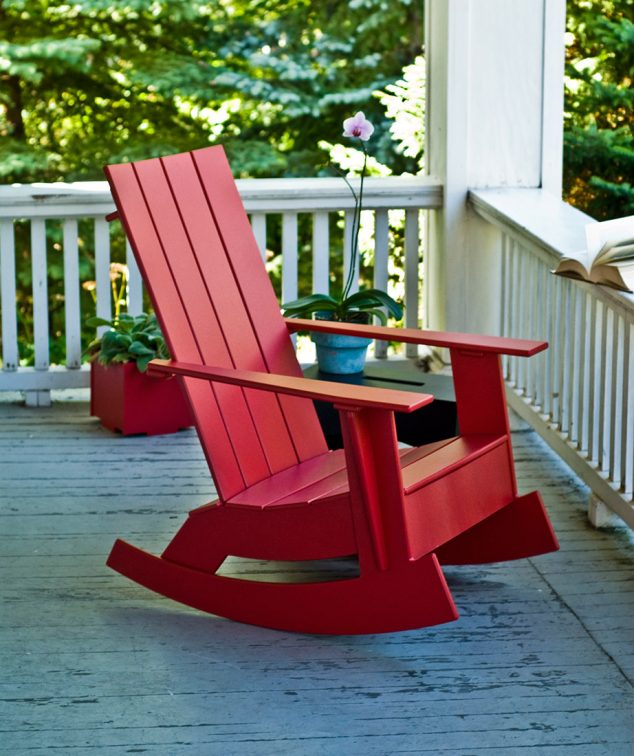 15 Outdoor Rocking Chairs For Front Porch adirondack porch rocking chair 634x756 15 Outdoor Rocking Chairs For Front Porch