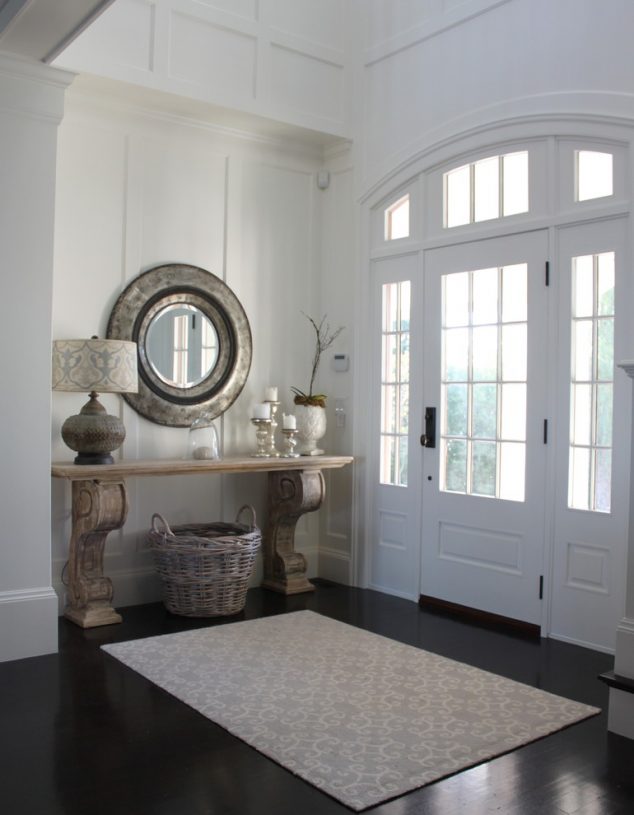12 Smart Ideas How To Create An Inviting Entryway Room chinese console table with round mirror 10 634x815 12 Smart Ideas How To Create An Inviting Entryway Room