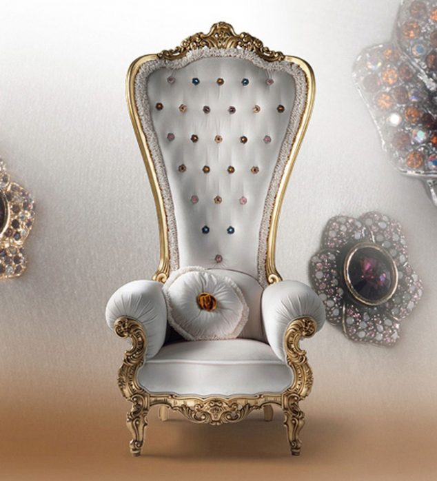 15 Fancy Armchairs For Your Fancy Room elegant regal armchair throne caspani3 634x698 15 Fancy Armchairs For Your Fancy Room