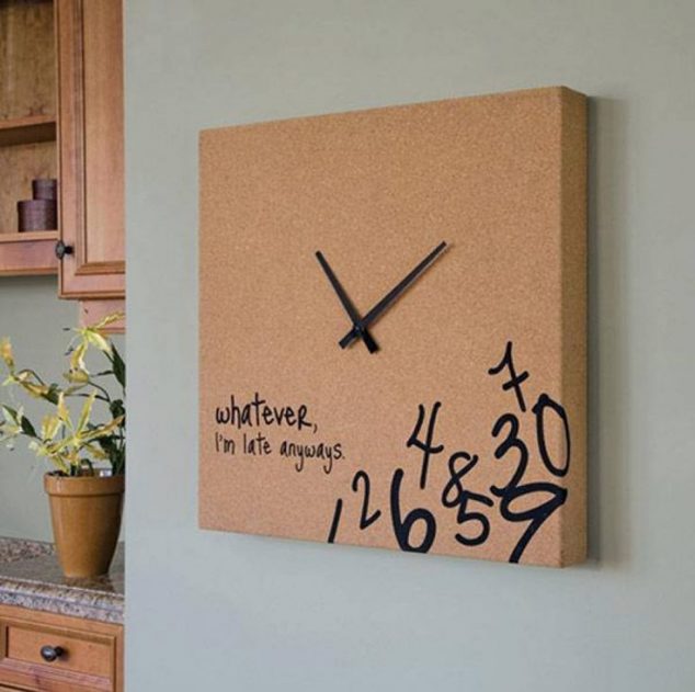 fb19ee70322896af8b36e55a577ca76b 634x631 12 Impressive DIY Wall Clock To Look What Time Is It