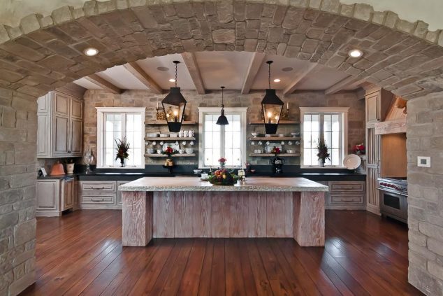 hr3708482 9 634x423 12 Large Stone Archway For Elegant Kitchen Design