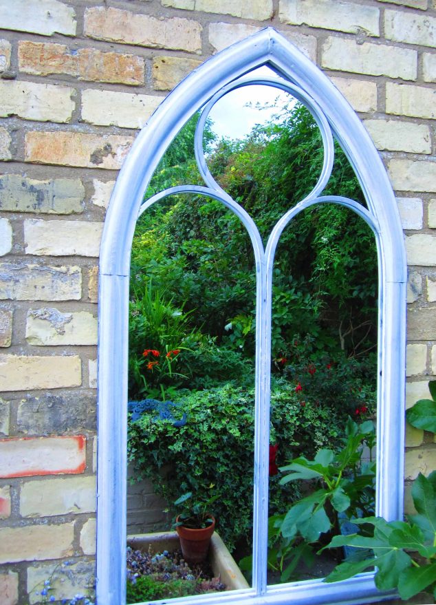 14 Simple But Attractive Garden Doors And Garden Mirrors point arch window mirror 634x879 14 Simple But Attractive Garden Doors And Garden Mirrors